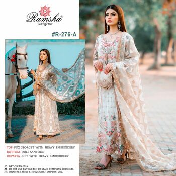 RAMSHA PRESENT R 276 NX EMBROIDERED PAKISTANI SUITS WHOLESALE