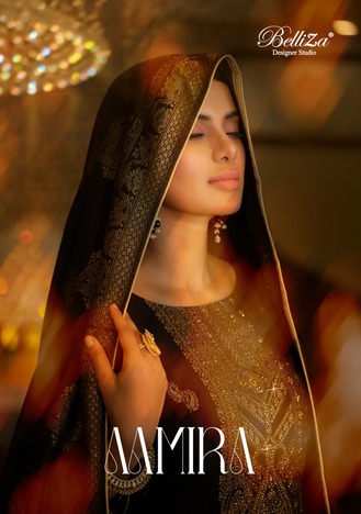 BELLIZA DESIGNER AAMIRA PASHMINA LATEST SALWAR SUIT SUPPLIER