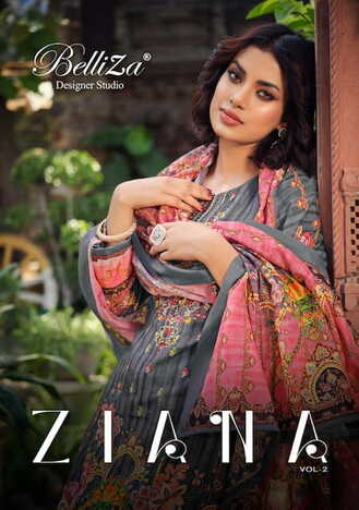 BELLIZA ZIANA VOL 2 COTTON DIGITAL PRINTED SUITS SUPPLIER SURAT