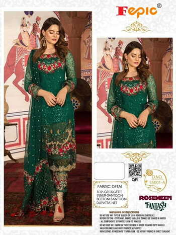 FEPIC ROSEMEEN 55001 FOUX  GEORGETTE PAKISTANI SUITS