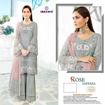 SHANAYA ROSE SAFEERA NX FOUX GEORGETTE PAKISTANI SUITS CATALOGUE