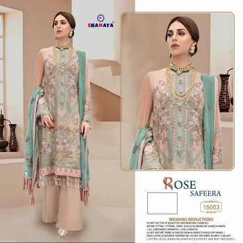 SHANAYA ROSE SAFEERA NX FOUX GEORGETTE PAKISTANI SUITS CATALOGUE