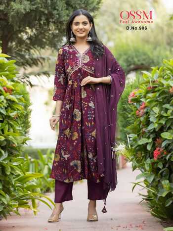 OSSM RESHAM VOL 9 ALIA CUT LATEST COLLECTION IN SURAT 