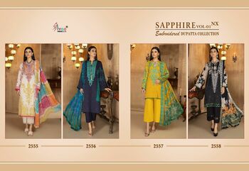 SHREE FABS SAPPHIRE VOL 1 NX EMBRIDERED DUPATTA COLLECTION 2023