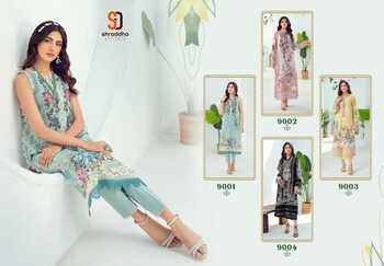 SHRADDHA DESIGNER FIRDOUS VOL 9 LAWN COTTON PRINT PAKISTANI SUITS SURAT