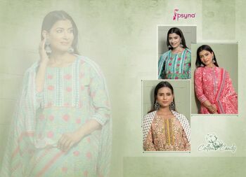 PSYNA COTTON CANDY VOL 2 COTTON PRINTED READYMADE SALWAR SUITS AT SURAT