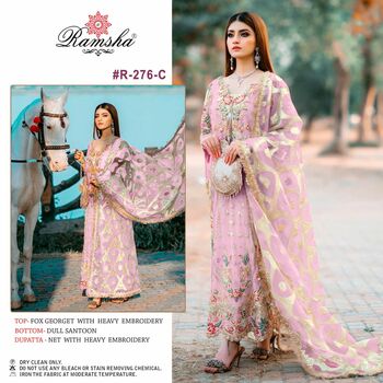 RAMSHA PRESENT R 276 NX EMBROIDERED PAKISTANI SUITS WHOLESALE