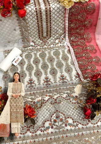 FEPIC ROSEMEEN C 1236 GEORGETTE EMBROIDERY PAKISTANI SUITS CATALOGUE