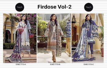 MEHBOOB TEX FIRDOUS LAWN VOL 2 PAKISTANI SALWAR KAMEEZ WHOLESALE