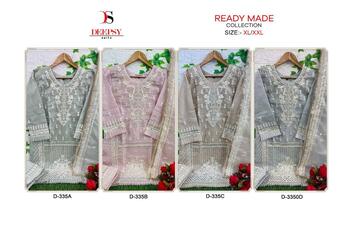 DEEPSY SUITS 335 SERIES ORGANZA KURTI PANT WITH DUPATTA NEW CATALOGUE