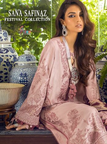 SHREE FABS SANA SAFINAZ FESTIVAL COLLECTION PAKISTANI SUITS LATEST CATALOGUE 2021