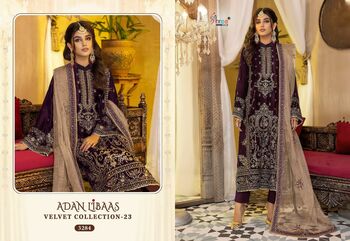 SHREE FABS ADAN LIBAAS VELVET PAKISTANI SUITS WHOLESALER SURAT