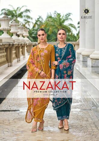 KAILEE NAZAKAT VOL 3 LATEST KURTIS HANDWORK WHOLESALER