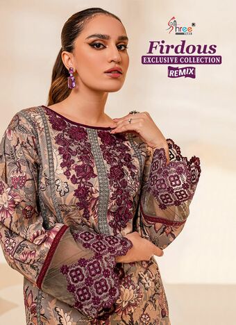 SHREE FABS FIRDOUS EXCLUSIVE COLLECTION REMIX COTTON PRINT PAKISTANI SUITS