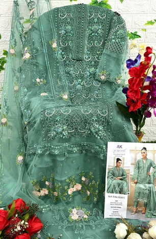 AL KHUSHBU TAWAKKAL VOL 5 BUTTERFLY NET EMBROIDERY PAKISTANI SUITS