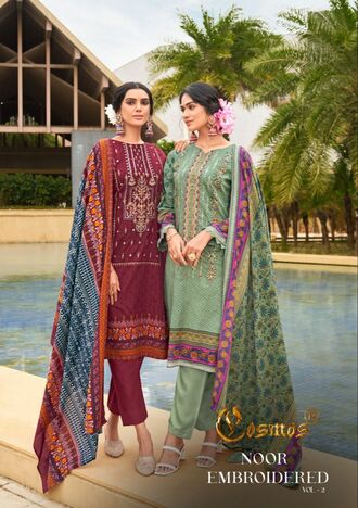 COSMOS NOOR EMBROIDERED VOL 2 PAKISTANI SUITS WHOLESALER