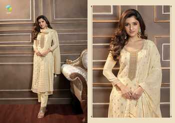 VINAY TUMBAA SILVER LINE DOLA JACQURAD READYMADE SUITS SURAT