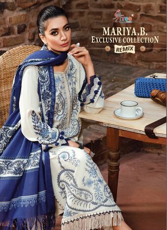 SHREE FABS MARIYA B EXCLUSIVE COLLECTION REMIX RAYON COTTON PAKISTANI SUITS