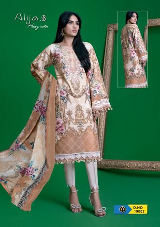 KEVAL FAB ALIJA B VOL 19 COTTON KARACHI PRINTED SUITS CATALOGUE