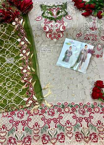 RAMSHA PRESENT R 410 & R 419 GEORGETTE PAKISTANI SUITS