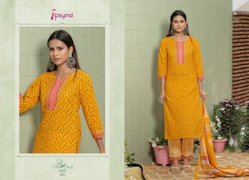 PSYNA COTTON CANDY VOL 2 COTTON PRINTED READYMADE SALWAR SUITS AT SURAT