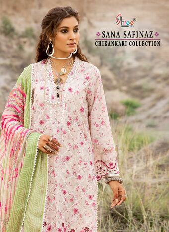 SHREE FABS SANA SAFINAZ CHIKANKRI PAKISTANI SUITS SUPPLIER SURAT