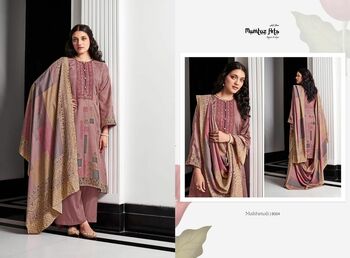 MUMTAZ ARTS MAKHMALI PASHMINA DESIGNER PRINT EMBROIDERY SUITS WINTER CATALOGUE