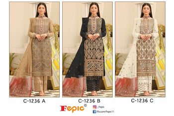 FEPIC ROSEMEEN C 1236 GEORGETTE EMBROIDERY PAKISTANI SUITS CATALOGUE