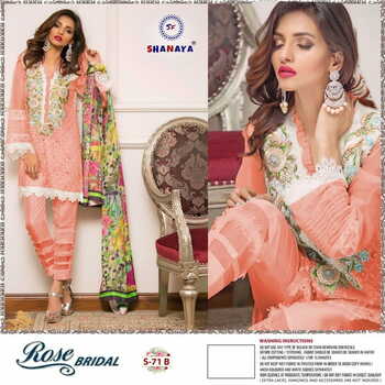 SHANAYA ROSE BRIDAL S 71 GEORGETTE DESIGNER PAKISTANI SUITS