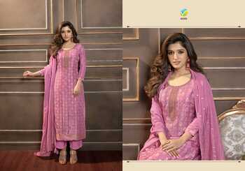 VINAY TUMBAA SILVER LINE DOLA JACQURAD READYMADE SUITS SURAT