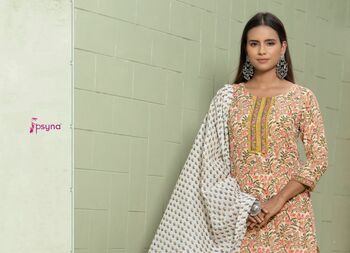 PSYNA COTTON CANDY VOL 2 COTTON PRINTED READYMADE SALWAR SUITS AT SURAT