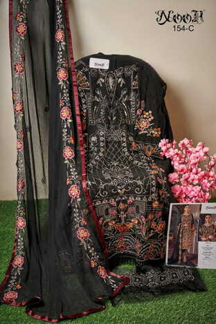 NOOR 154 SERIES GEORGETTE EMBROIDERY PAKISTANI SUITS