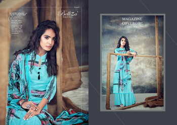 BELLIZA FLORALS COTTON DIGITAL PRINTED SUITS LATEST CATALOGUE