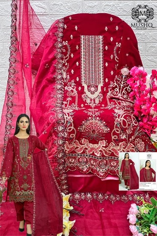 MUSHQ M 280 VELVET PAKISTANI SALWAR KAMEEZ SUPPLIER IN SURAT