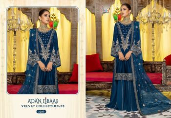 SHREE FABS ADAN LIBAAS VELVET PAKISTANI SUITS WHOLESALER SURAT