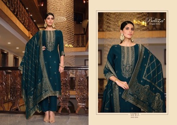 BELLIZA DESIGNER AAMIRA PASHMINA LATEST SALWAR SUIT SUPPLIER