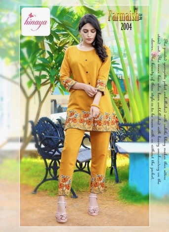 HINAYA FARMAISH VOL 2 READYMADE CO -ORD SETS WHOLESALER IN SURAT