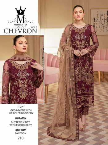 MEHTAB TEX CHEVRON GEORGETTE PAKISTANI SUITS CATALOGUE