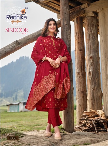 RADHIKA LIFESTYLE SINDOOR VOL 1 KURTIS 3PCS SET MANUFACTURER 