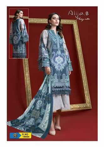 KEVAL FAB ALIJA B VOL 19 COTTON KARACHI PRINTED SUITS CATALOGUE