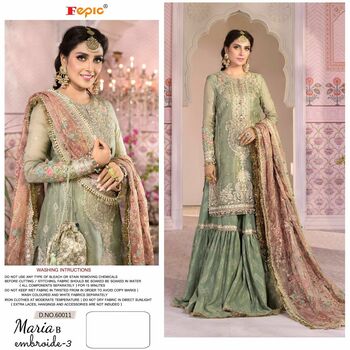 FEPIC MARIA B EMBROIDE 3 D.NO 66011 PAKISTANI HEAVY SUITS COLLECTION