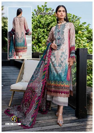 KEVAL FAB KAİNAT VOL 9 COTTON PAKISTANI SALWAR KAMEEZ DISTRIBUTOR IN SURAT 